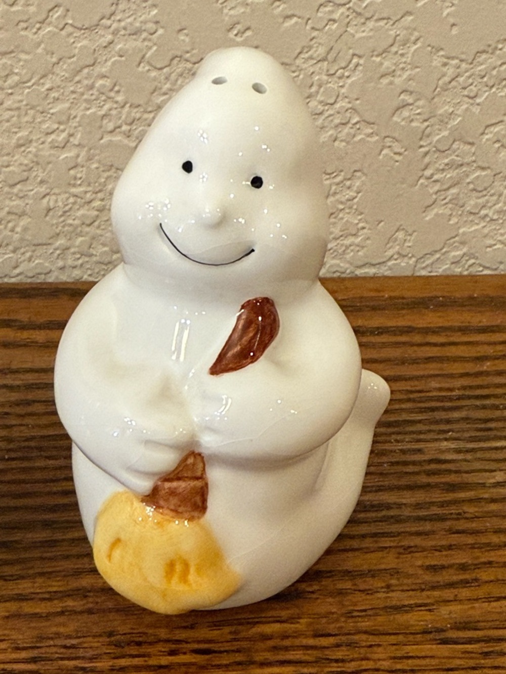 King May Halloween Ghost Salt & Pepper Shaker Set - Vintage Pumpkin & Broom VTG - Picture 3 of 14